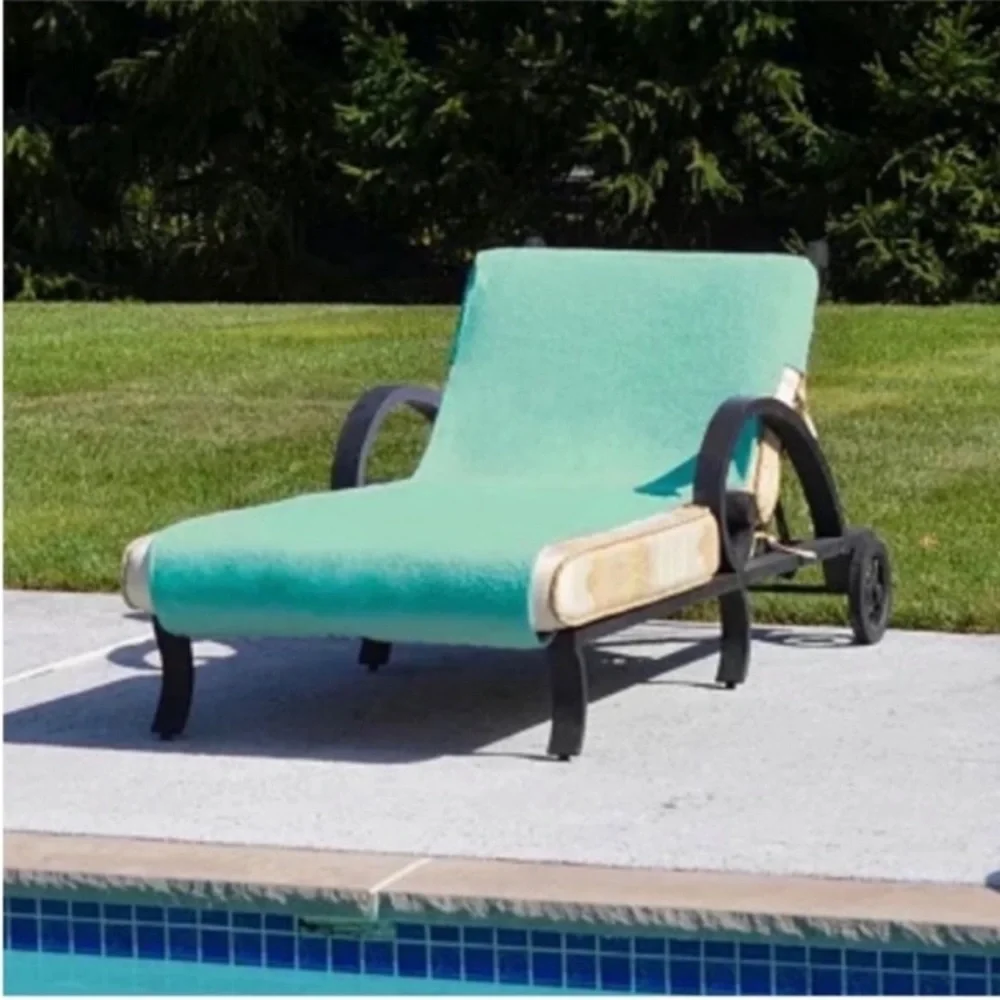 linum home textiles standard size chaise lounge COVER, set of 2 aqua
